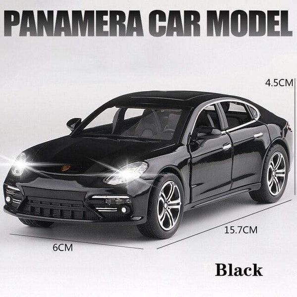 Planet Gates Black 1:32 Porsches Panamera Coupe Alloy Car Model Diecasts Toy Vehicles Metal Car Model Simulation Sound Light Collection Kids Gift