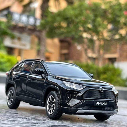 Planet Gates Black 1:32 Toyota RAV4 2020 SUV Diecasts & Toy Vehicles Metal Car Model Shock absorber Sound Light Collection Car Toys Gift