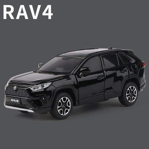 Planet Gates Black 1:32 TOYOTA RAV4 Alloy Car Model Diecasts Metal Toy Vehicles Car Model Simulation Sound and Light Collection Childrens Toy Gift