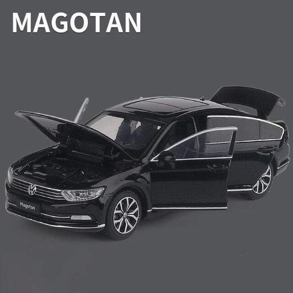 Planet Gates Black 1:32 Volkswagen Magotan Passat Alloy Diecast Cars Model Toy Car Vehicles Pull Back Sound and light For Children Boy Toys gift