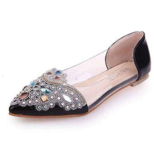 Planet Gates Black 1 / 4 ANOVISHANA women Ballet flats shoes women Rhinstone ballerina flats women flats shoes luxury shoes Crystal wedding shoes D401