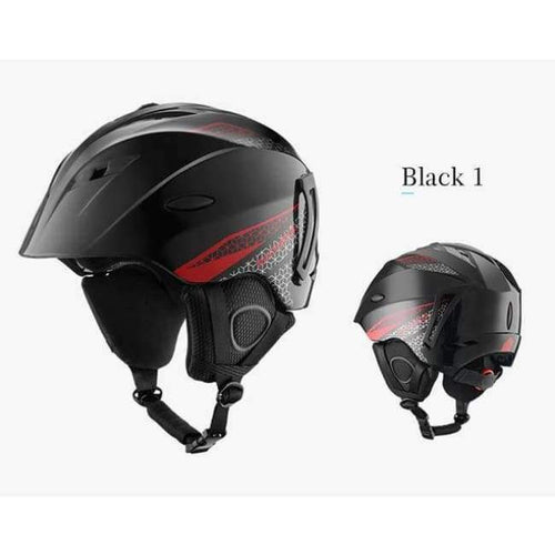 Planet Gates Black 1 / 55-58CM Ski Helmet Integrally-molded Skiing Helmets Safety Protect Adult Kids Thermal Ultralight Snowboard Skateboard Helmets