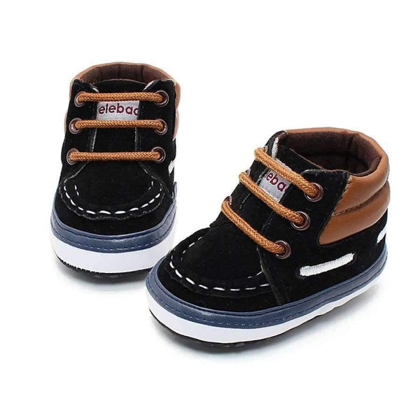 Planet Gates Black / 1 Autumn Spring Frosted Texture Soft Bottom Toddler Shoes By Hand Baby Shoes Cotton Shoes Keep Warm Lace Up First Walkers
