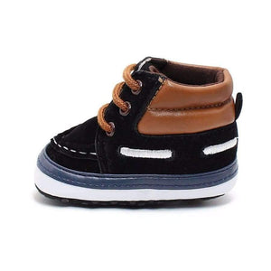 Planet Gates Black / 1 Autumn Spring Frosted Texture Soft Bottom Toddler Shoes By Hand Baby Shoes Cotton Shoes Keep Warm Lace Up First Walkers