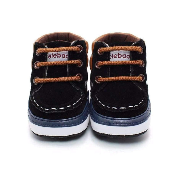 Planet Gates Black / 1 Autumn Spring Frosted Texture Soft Bottom Toddler Shoes By Hand Baby Shoes Cotton Shoes Keep Warm Lace Up First Walkers