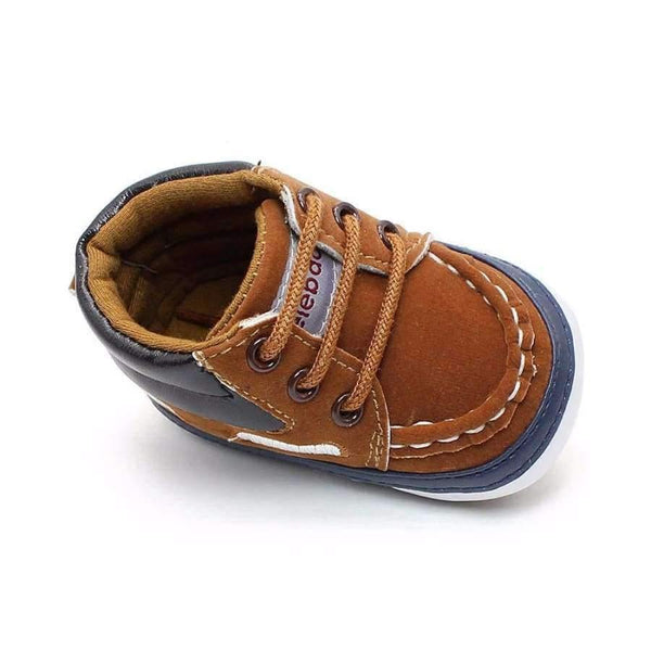 Planet Gates Black / 1 Autumn Spring Frosted Texture Soft Bottom Toddler Shoes By Hand Baby Shoes Cotton Shoes Keep Warm Lace Up First Walkers