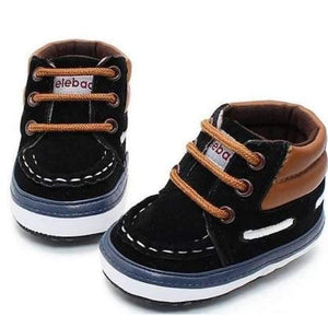 Planet Gates Black / 1 Autumn Spring Frosted Texture Soft Bottom Toddler Shoes By Hand Baby Shoes Cotton Shoes Keep Warm Lace Up First Walkers