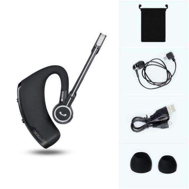 Planet Gates Black 1 Bluetooth Headset Business Car Wireless Headphones Stereo with Mic Sport Running Bluetooth Earphone Handfree HD Music