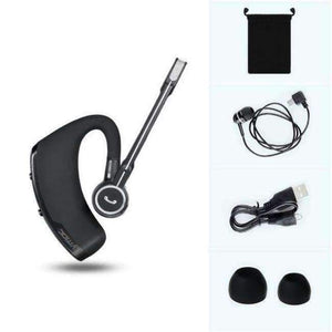 Planet Gates Black 1 Bluetooth Headset Business Car Wireless Headphones Stereo with Mic Sport Running Bluetooth Earphone Handfree HD Music
