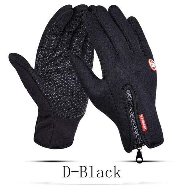 Planet Gates Black 1 / China / S Man Winter Skiing Gloves Touch Screen Waterproof Warm Fashion Windproof Cycling Zipper Outdoor Sports Gloves