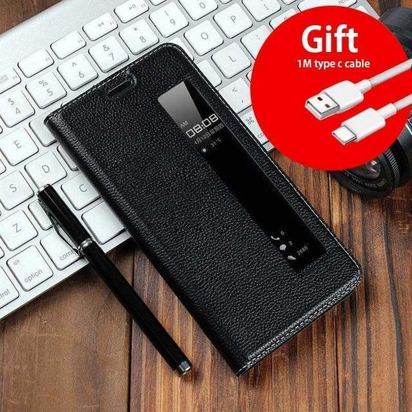 Planet Gates Black 1 / For huawei P20 Leather Case For huawei P20 Pro cover Magnetic case For Huawei P20 Pro Flip Cases leather cover P20