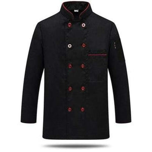 Planet Gates black 1 / M Long Sleeve Men Restaurant Chef Jacket for Cook Work Wear Hotel Breathable Double-breasted Woman Chef Uniform Kitchen Tool 89