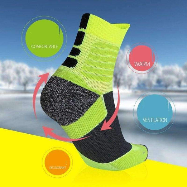 Planet Gates Black / 1 pair Socks Towel Bottom Professional Sports Elite Run Socks Men's Women's Thickened Socks Football Adults Knee High Socks