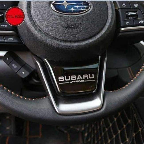 Planet Gates Black 1 pc Stainless Steel Car Steering Wheel Cover Decoration Sticker for 2018 Subaru Xv Crosstrek Interior Moulding Accessories