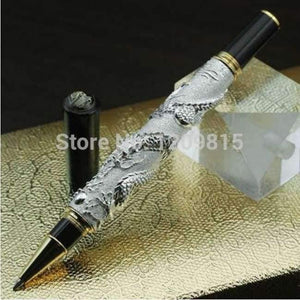 Planet Gates Black / 1 pen Luxury  41 silver dragon roller ball pen stationery school office supplies writing gift collection pens with pencil case