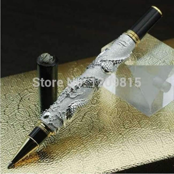 Planet Gates Black / 1 pen Luxury  41 silver dragon roller ball pen stationery school office supplies writing gift collection pens with pencil case