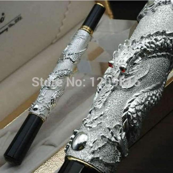 Planet Gates Black / 1 pen Luxury  41 silver dragon roller ball pen stationery school office supplies writing gift collection pens with pencil case