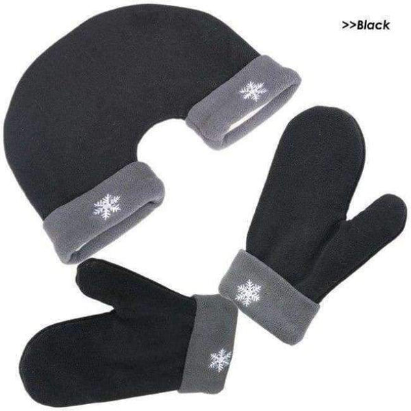 Planet Gates black 1 Set Romantic Sweethearts Lovers Gloves Women Men Winter Thickening Warm Polar Fleece Mittens For Lovers Couple Gift AGL012