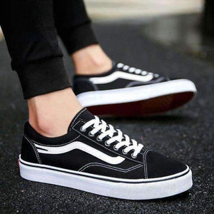 Planet Gates Black / 10 2018 Spring Autumn New Trend Men's Vulcanized Shoe Men Casual Shoes  Breathable Sneakers Lace-up Canvas Shoes Men's Low Shoe