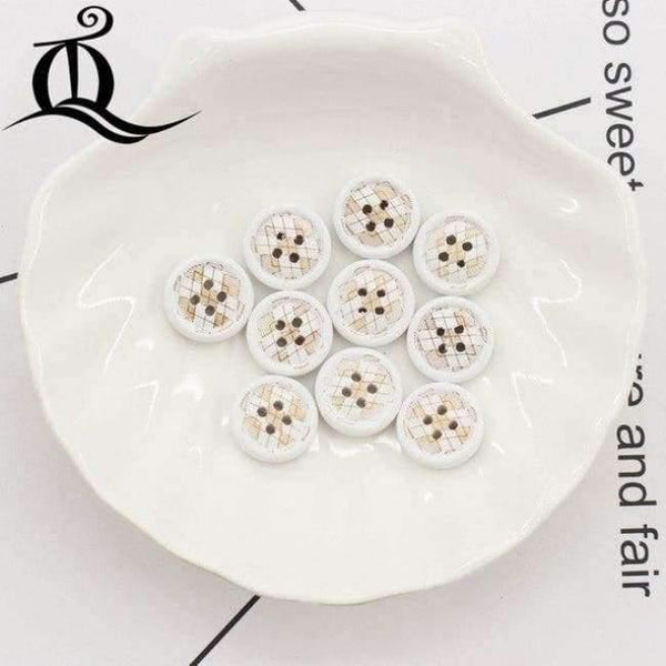 Planet Gates Black 10 color mix British style white 100pcs picture Print 4 Holes Wooden Buttons 15mm Sewing Scrapbooking Crafts,tq BUTTONS 12
