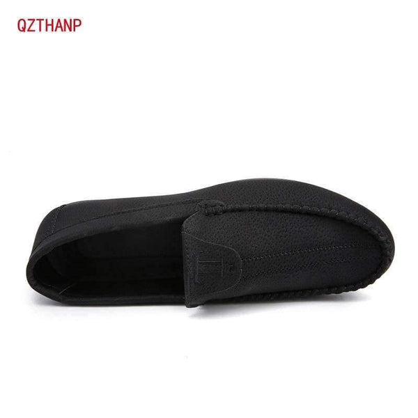 Planet Gates Black / 10 Men Casual Loafers  Pu Leather Black Solid Leather Driving Moccasins Boat Slip on Men Loafers Shoes Male Loafer Mocasines Hombre