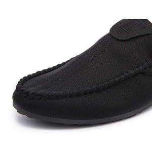 Planet Gates Black / 10 Men Casual Loafers  Pu Leather Black Solid Leather Driving Moccasins Boat Slip on Men Loafers Shoes Male Loafer Mocasines Hombre