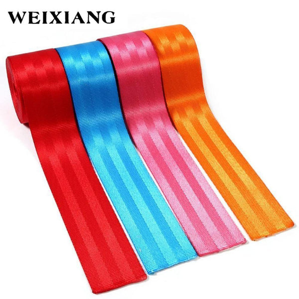 Planet Gates Black 10 Meters Roll Seat Belt Webbing Strap Thicken Car Seat Stroller Safety Belt Harness Backpack Belt Straps Fashion Color Ribbon