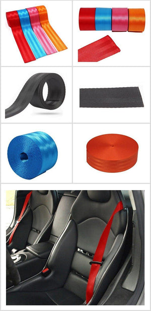 Planet Gates Black 10 Meters Roll Seat Belt Webbing Strap Thicken Car Seat Stroller Safety Belt Harness Backpack Belt Straps Fashion Color Ribbon