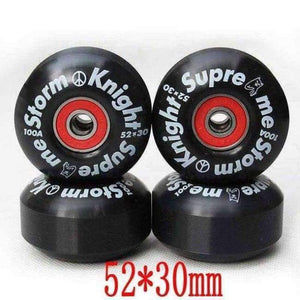 Planet Gates Black 100A 52*30mm ABEC-9 White Skateboard Wheels With Skate Board Bearings Spacers Free Shipping