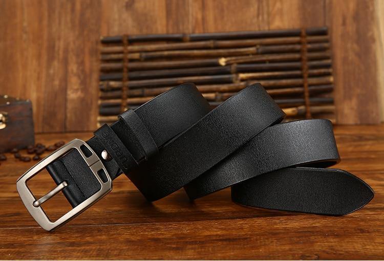 Planet Gates black / 100cm Antique Male Cow Genuine Leather Wide Waist Pin Buckle Fashion Designer Belts For Men Full-grain Leather Belt