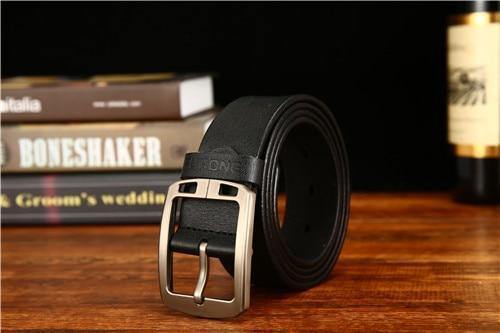 Planet Gates black / 100cm Antique Male Cow Genuine Leather Wide Waist Pin Buckle Fashion Designer Belts For Men Full-grain Leather Belt
