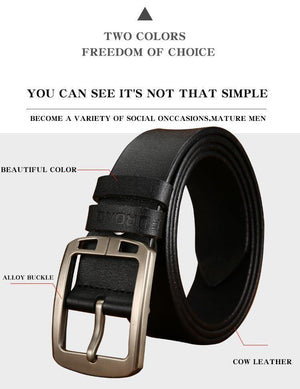 Planet Gates black / 100cm Antique Male Cow Genuine Leather Wide Waist Pin Buckle Fashion Designer Belts For Men Full-grain Leather Belt