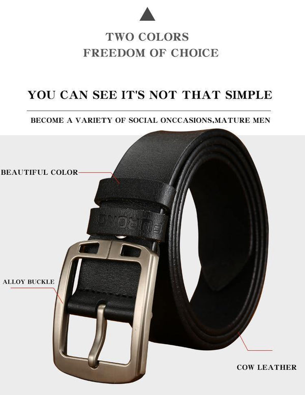 Planet Gates black / 100cm Antique Male Cow Genuine Leather Wide Waist Pin Buckle Fashion Designer Belts For Men Full-grain Leather Belt