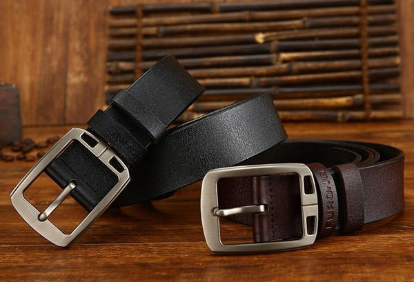 Planet Gates black / 100cm Antique Male Cow Genuine Leather Wide Waist Pin Buckle Fashion Designer Belts For Men Full-grain Leather Belt
