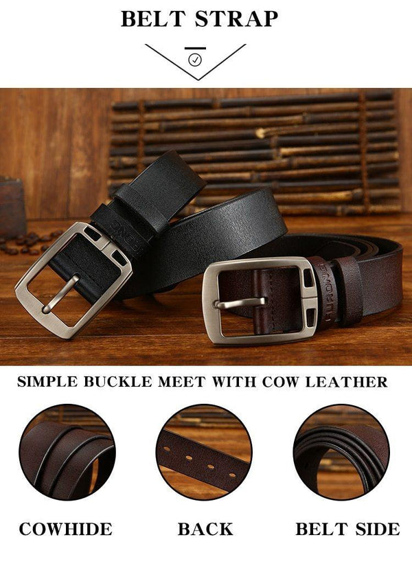 Planet Gates black / 100cm Antique Male Cow Genuine Leather Wide Waist Pin Buckle Fashion Designer Belts For Men Full-grain Leather Belt