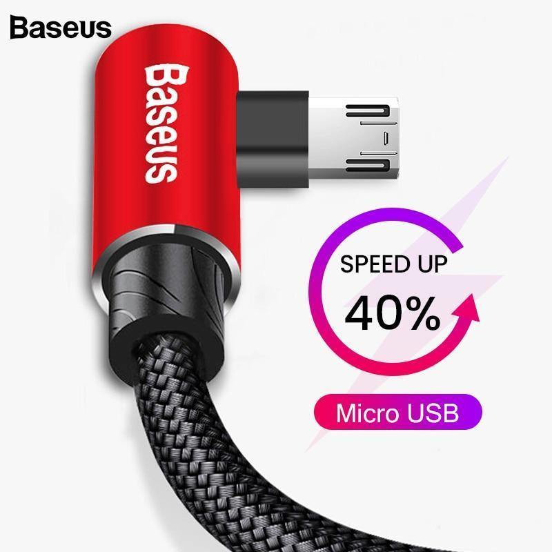 Planet Gates Black / 100cm Baseus 90 Degree Micro USB Cable Fast Charging Charger Data Cord Microusb Cable For Samsung Xiaomi Android Mobilie Phone Cables