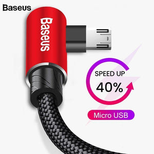 Planet Gates Black / 100cm Baseus 90 Degree Micro USB Cable Fast Charging Charger Data Cord Microusb Cable For Samsung Xiaomi Android Mobilie Phone Cables