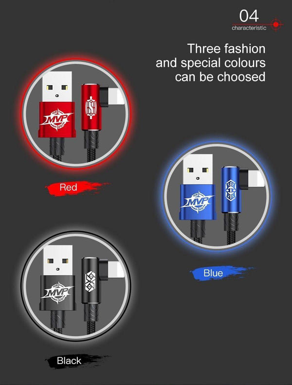 Planet Gates Black / 100cm Baseus 90 Degree USB Cable For iPhone XS Max XR X 8 7 6 6s 5 5S iPad Fast Charging Charger Data Cord Adapter Mobile Phone Cable