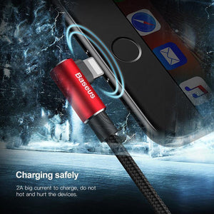 Planet Gates Black / 100cm Baseus 90 Degree USB Cable For iPhone XS Max XR X 8 7 6 6s 5 5S iPad Fast Charging Charger Data Cord Adapter Mobile Phone Cable