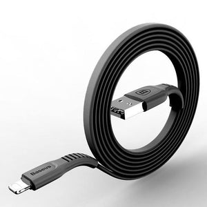 Planet Gates Black / 100cm Baseus Flat USB Cable For iPhone XS Max XR X 8 7 6 6s Plus 5 5s se iPad Mini Fast Data Charging Charger Cord Mobile Phone Cable