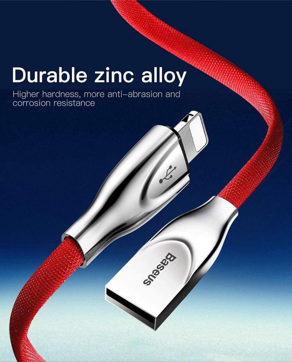 Planet Gates Black / 100cm Baseus Zinc Alloy USB Cable For iPhone Xs Max Xr X 8 7 6 6s Plus 5 5s se Mobile Phone Cable Fast Data Charging Charger Cable
