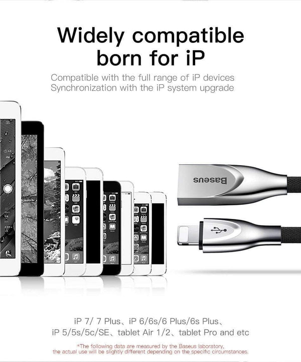 Planet Gates Black / 100cm Baseus Zinc Alloy USB Cable For iPhone Xs Max Xr X 8 7 6 6s Plus 5 5s se Mobile Phone Cable Fast Data Charging Charger Cable