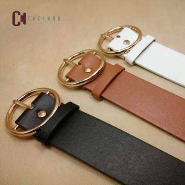 Planet Gates black / 100cm High quality female fashion fashionable luxury brand belt, round buckle PU material wear resistant women Jeans Belt 210