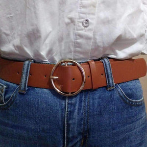 Planet Gates black / 100cm High quality female fashion fashionable luxury brand belt, round buckle PU material wear resistant women Jeans Belt 210