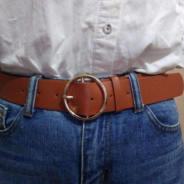 Planet Gates black / 100cm High quality female fashion fashionable luxury brand belt, round buckle PU material wear resistant women Jeans Belt 210