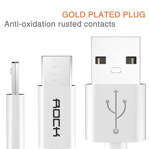 Planet Gates Black / 100cm ROCK Micro Usb Cable 5V2A Fast Charging Mobile Phone USB Charger Cord for SamSung Xiaomi Huawei Android Sync Date Cable