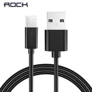 Planet Gates Black / 100cm ROCK Micro Usb Cable 5V2A Fast Charging Mobile Phone USB Charger Cord for SamSung Xiaomi Huawei Android Sync Date Cable