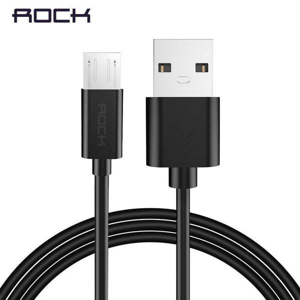 Planet Gates Black / 100cm ROCK Micro Usb Cable 5V2A Fast Charging Mobile Phone USB Charger Cord for SamSung Xiaomi Huawei Android Sync Date Cable