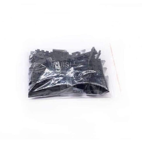 Planet Gates Black 100pcs/lot Construction Building Blocks Set Children Birkcs Parts Mix 8 Size DIY Model Building Figure Eduational Toys For Kids