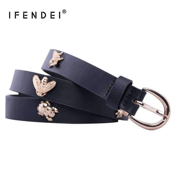 Planet Gates black / 102.5cm(M) IFENDEI Women's Bees Belt Insects Designer Jeans' Strap 2018 Belts For Women's Dress Stylish PU Leather Waistband cinturon mujer